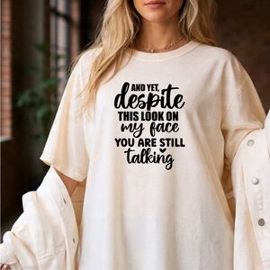 Custom Snarky Cream Graphic Tee for Women